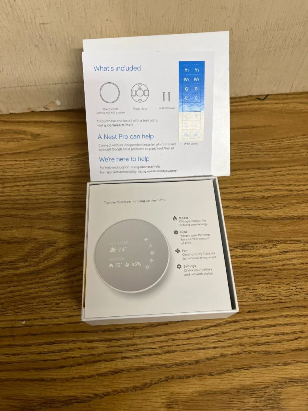 Snow (White) Google Nest Smart Learning Thermostat NEW IN OPEN BOX Wifi HVAC